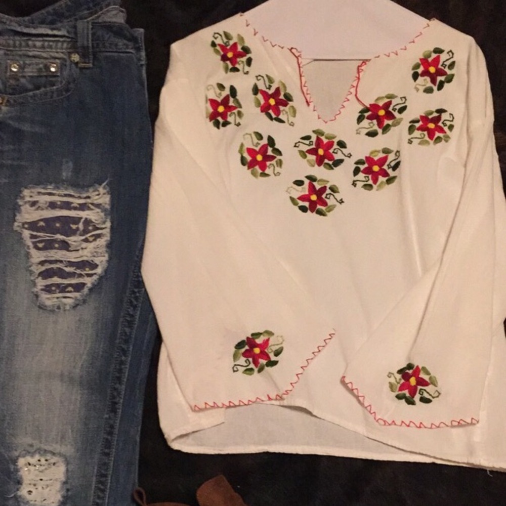 Embroidered top